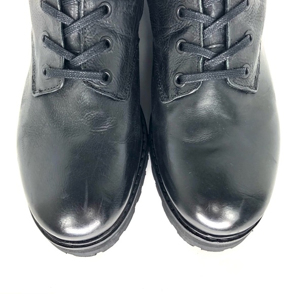 Thursday Black Combat Ankle Lace Up Lug Sole Boots Women’s 8 Shoes - Picture 11 of 13